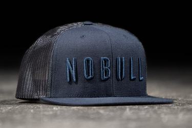 Nobull Flat-Brim Trucker Men's Hats Navy | Australia (JP2756)